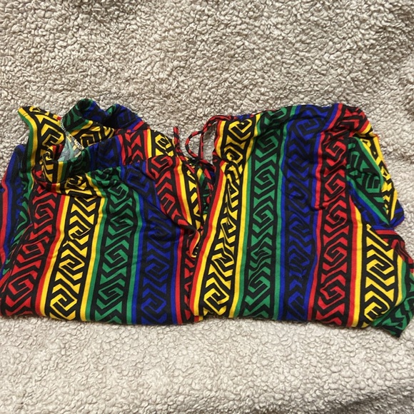 2Hearts Other - Women’s Soft Lounge 2 piece Set Pants, Hoodie: 2X size Red, green, yellow, blue
